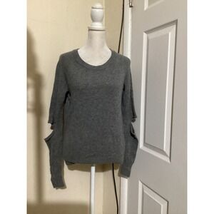 n:PHILANTHROPY Grey Merino Wool Cashmere Cutout Elbow Sweater XS SW752WCB00